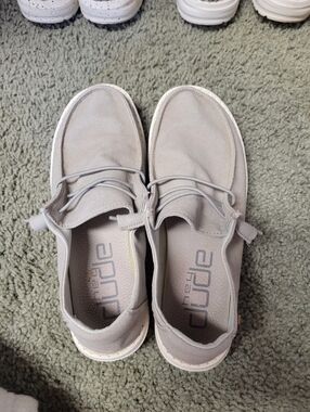 Hey Dude Casual Canvas Slip-Ons in Light Gray
